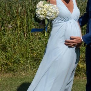 Kennedy blue/sky blue size 8 maternity dress unaltered with tags